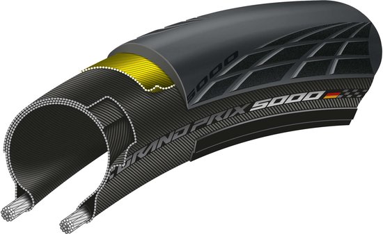 Continental Grand Prix 5000 Racefiets Band - Maat: 30mm, Kleur: Zwart van Merkloos