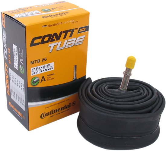 Continental MTB - Binnenband Fiets - Auto Ventiel - 40 mm - 26 x 175 - 250 van Continental