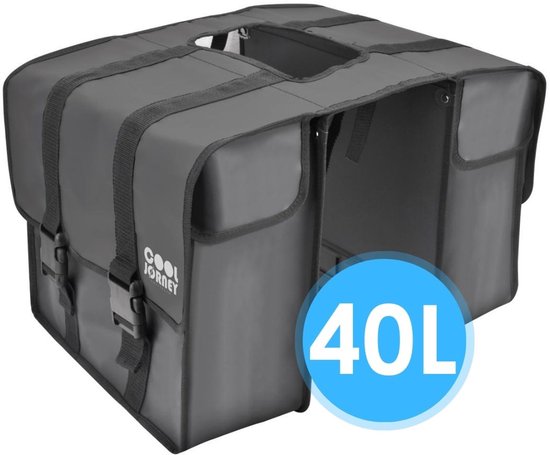COOLJORNEY® RainSafe Fietstas - Dubbele Fietstas - Waterdichte Fietstassen voor Elektrische Fietsen - Grijs - 40L van COOLJORNEY®
