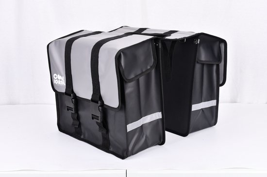 COOLJORNEY® RainSafe Fietstas - Dubbele Fietstas - Waterdichte Fietstassen voor Elektrische Fietsen - Grijs - 46L van COOLJORNEY®