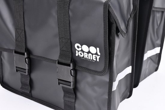 COOLJORNEY® RainSafe Fietstas - Dubbele Fietstas - Waterdichte Fietstassen voor Elektrische Fietsen - Zwart - 46L van COOLJORNEY®