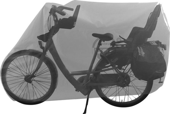 COVER UP HOC Mamafiets Hoes met 2 zitjes Zwart - Red label - Fietshoes met Slotgaten - Ademende Fietshoes- waterdichte zwarte fietshoes - mamafietshoes van COVER UP HOC
