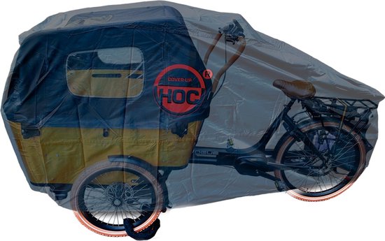 COVER UP HOC Vogue E-Bike Carry 3 Wheel Bakfietshoes zwart - stofvrij / ademend / waterafstotend - Red Label van COVER UP HOC