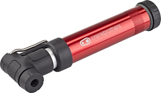 Crankbrothers handpomp Gem aluminium rood van Crankbrothers