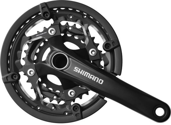 Crankstel 3 x 10 speed Shimano trekking FC-T551 - 175/44-32-24T - incl. BB52 - zwart