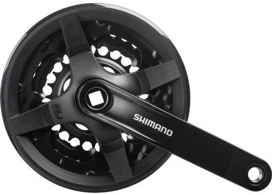 Crankstel 6/7/8 speed Shimano Tourney FC-TY301 met 150mm crankarm 42 x 34 x 24T - zwart van Merkloos