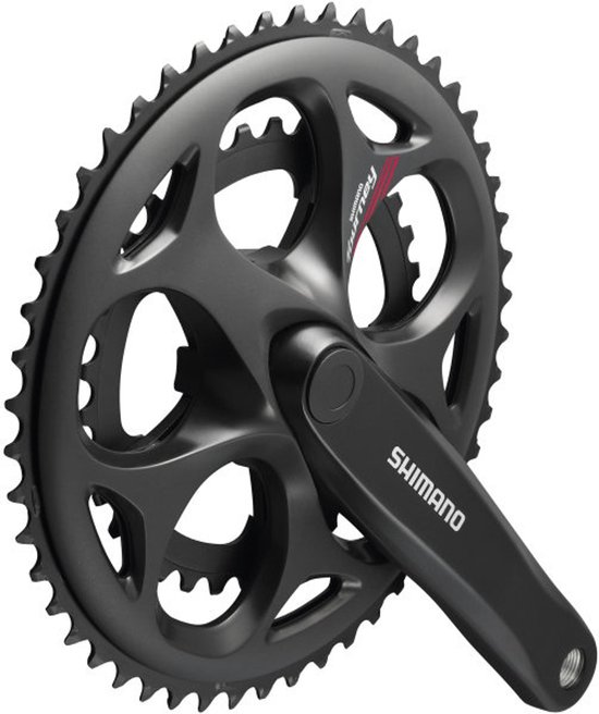 Crankstel 7/8 speed Shimano Tourney FC-A070 Compact 170/50-34T vierkante as - zwart