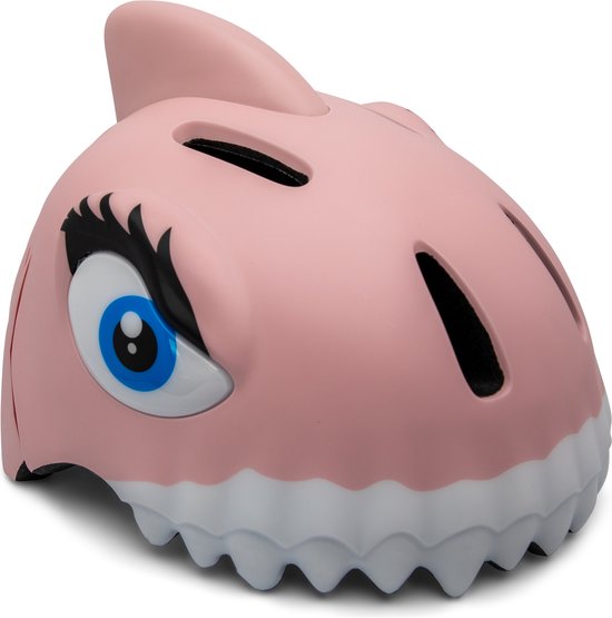 Crazy Safety - Kinderfietshelm - Roze Haai - S/M - 49-55 cm verstelbaar van Crazy Safety