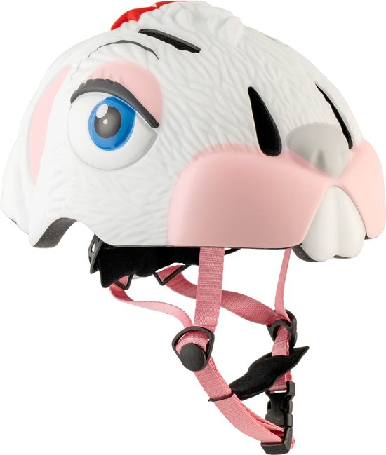 Crazy Safety - Kinderfietshelm - Wit Konijn - Maat M - 49-55 cm verstelbaar van Crazy Safety