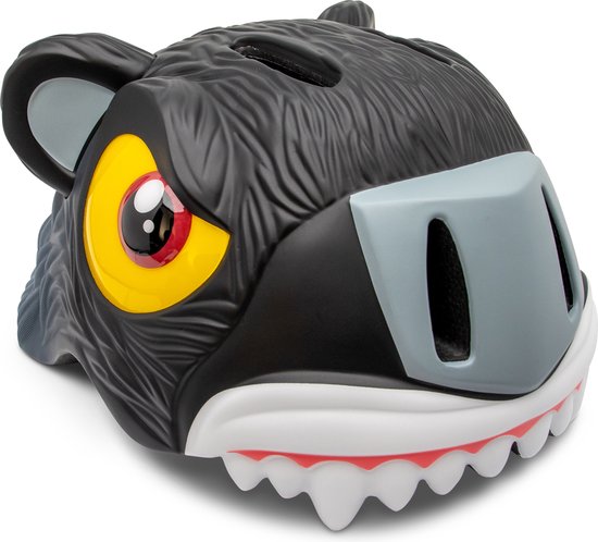 Crazy Safety - Kinderfietshelm - Zwarte Tijger - S/M - 49-55 cm verstelbaar van Crazy Safety