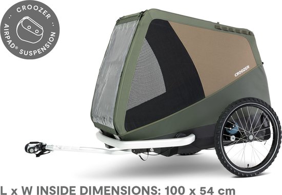 Croozer Dog Tammo Hondenfietskar - XXL Mosgroen van Croozer