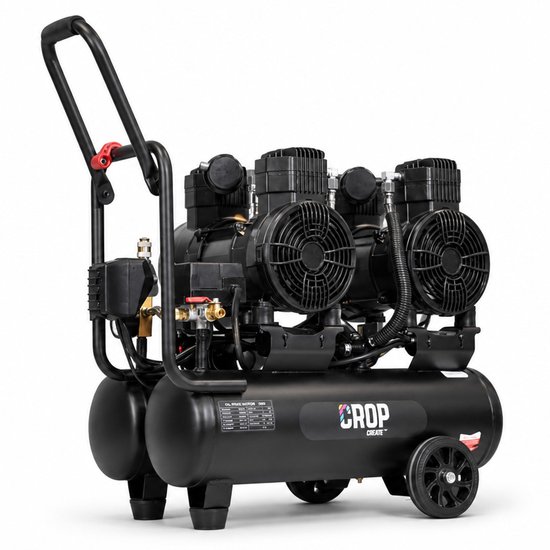 CROP Airflow TWINTURBO Olievrije Compressor 22 liter