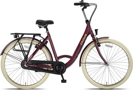 Crown Rio Plus Damesfiets 28 inch 53cm Maroon 3v van Merkloos