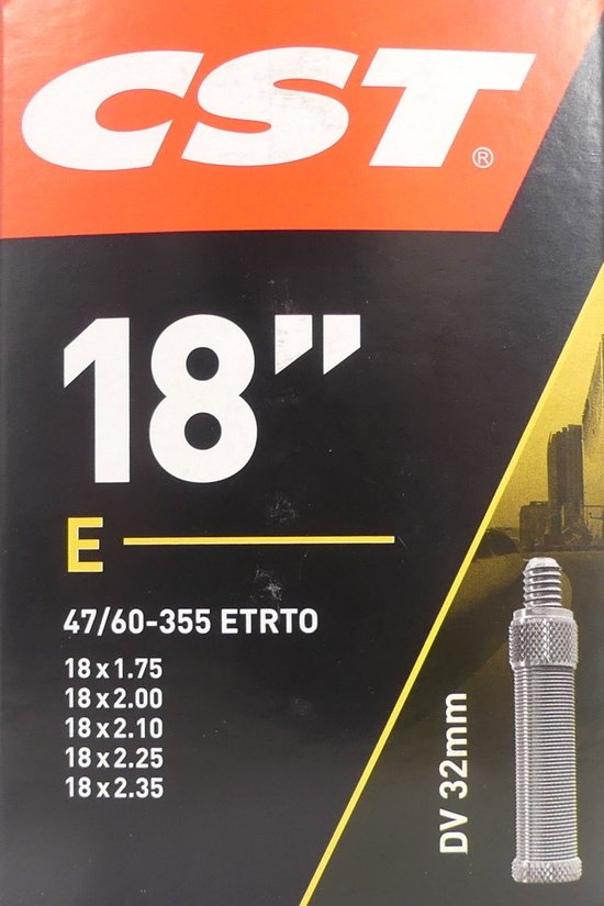 CST Binnenband 18 inch - Dunlop ventiel 32 mm - Hoogwaardig rubber - Zwart van CST
