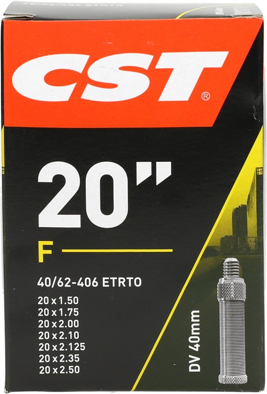 CST Binnenband - 20 inch - Dunlop ventiel - Hoogwaardig rubber - Zwart van CST