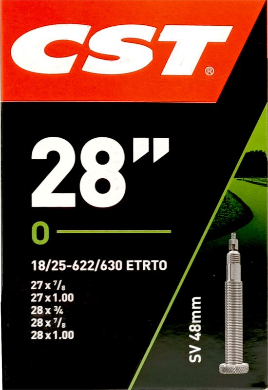 CST Binnenband 28 inch - ETRTO 18/25-622/630 - Frans ventiel 48mm - Duurzaam rubber van CST