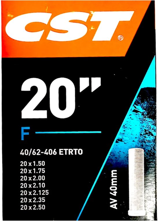 CST - Binnenband Fiets - Auto Ventiel - 40 mm -  20 x 1.50 - 2.50 van CST