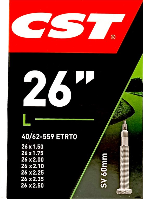 CST - Binnenband Fiets - Frans Ventiel - 60 mm - 26 x 1.50 - 2.50 van CST