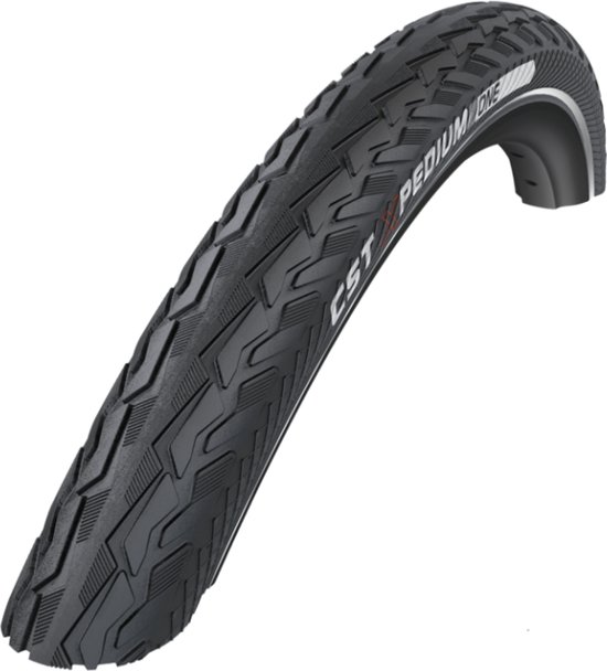 CST E-bike buitenband - anti-lek - zijreflectie - 28x1.75 - zwart van Merkloos