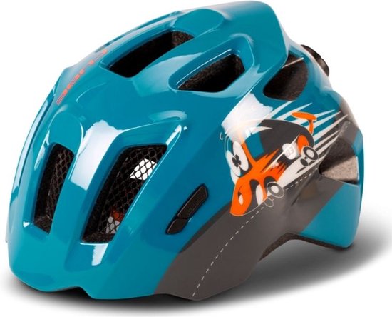 CUBE Fietshelm Fink - Kinderhelm - 11 Ventilatiegaten - SNAP 360 CUBE fit - X-Lock-montagesysteem - EPS In-Mould - 46-51 cm - XS - Blauw van CUBE