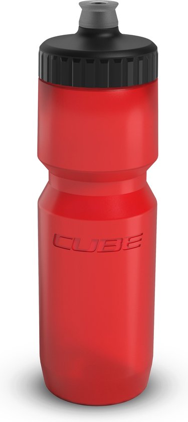 CUBE Waterfles Feather - Bidon - Grote Schroefdop - BPA-vrij - 0.75 Liter - LDPE - Rood van Merkloos