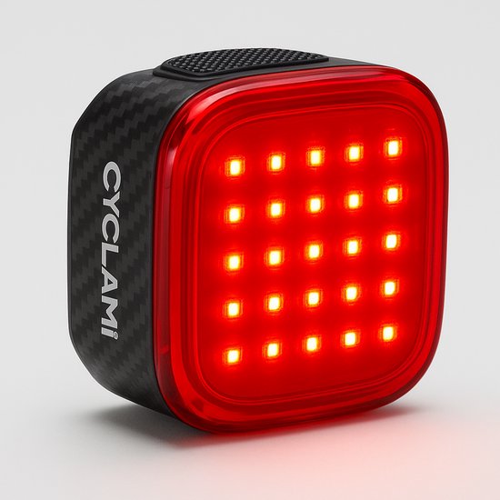 Cyclami Fietslamp Achterlicht LED - Slim Fiets Achterlicht met Remdetectie – USB-C Oplaadbaar – Waterproof LED Achterlamp – 200m Zichtbaarheid – Automatisch Stoplicht – 4 Modi – Achterlicht voor Fiets