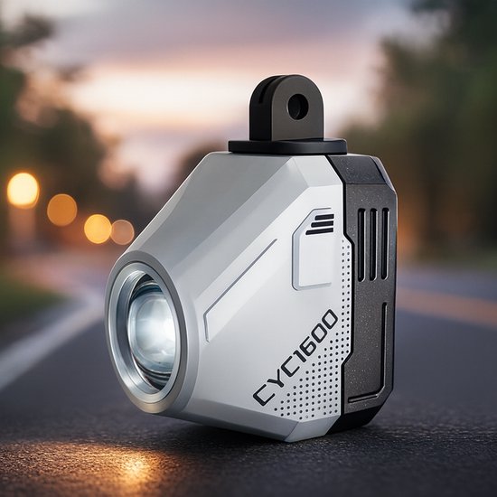Cyclami Fietslamp LED - Inclusief Stuurhouder - Fietsverlichting - 1600 Lumen | USB-C Oplaadbaar | Aluminium | Waterbestendig | Anti-verblindend | Met Navigatiehouder & GoPro-mount | Inclusief Afstandsbediening