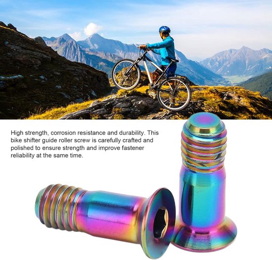 Cycle rear derailleur bolts - antirust waterproof ti alloy cycle shifter guide roller screw - lightweight cycle guide wheel bolts voor mountain road cycle van Merkloos