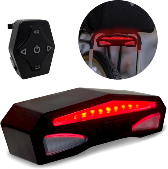 Cycloni Achterlicht universeel e-step/e-bike + afstandsbediening - Verlichting voor fiets en e-step - Universeel toepasbaar