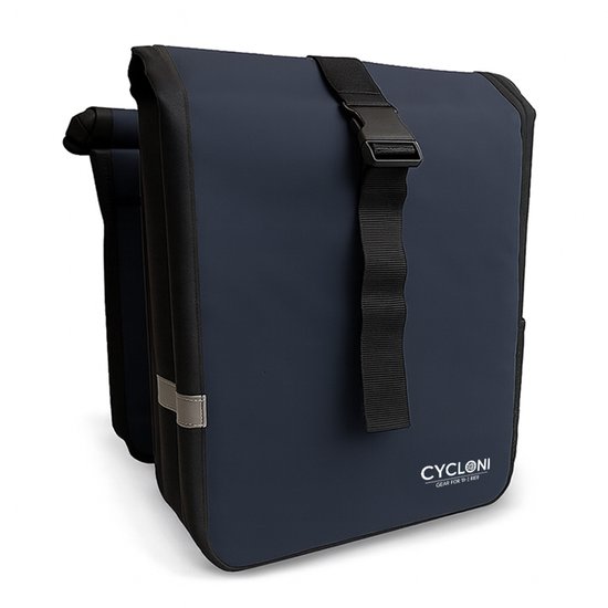 Cycloni GLIDE 48L Dubbele Fietstas - 100% Waterdicht Fietszakken - Moderne Design voor Electrische Fiets - Voor Dames en Heren - Blauw van Cycloni