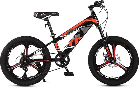 Cyclux New Fashion Bike Jongensfiets Mtb 20 Inch 7 Speed Shimano Rood van Cyclux
