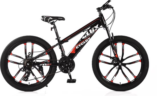 Cyclux Road Bike Jongensfiets Mtb 24 Inch 21 Speed Shimano Oranje van Cyclux
