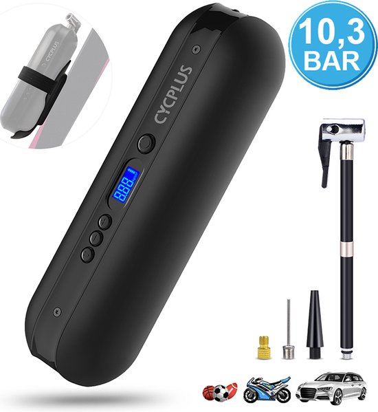 CYCPLUS-A2-elektrische-fietspomp-luchtpomp-accu-autopomp-elektrische pomp-band-powerbank-pomp