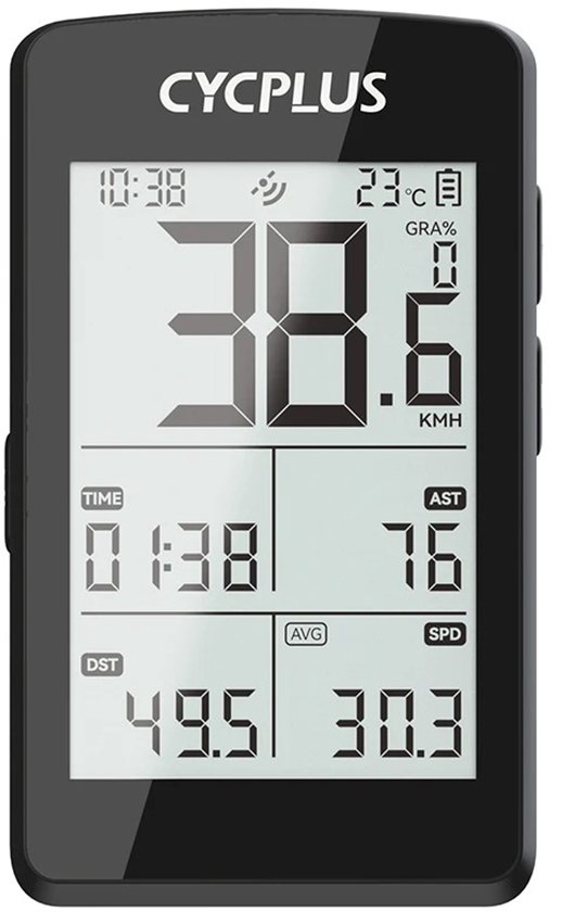 Cycplus - M3 - Fietscomputer - GPS - Snelheidsmeter - Draadloos - ANT+ - Bluetooth BLE 5.0 van Cycplus