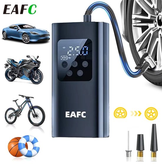 D&A Compressor - Luchtcompressor - Compressor bandenpomp - Compressor autobanden - Bandenpomp auto - Draadloos - Draagbaar