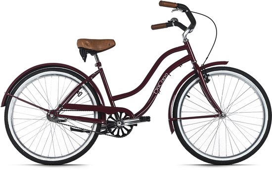 DaCapo Beachcruiser Dames 26" Beach Rood 1 Versnelling Framemaat 46 cm