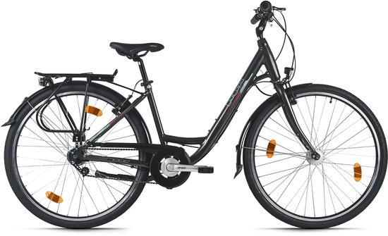 DaCapo damesfiets 28'' Padova zwart 7 versnellingen framemaat 48 cm