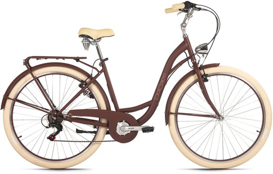 Dacapo Fiets DaCapo damesfiets 28'' Balloon 6 versnellingen 48 cm Bruin - 48 cm