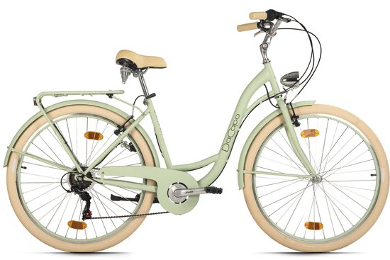 Dacapo Fiets DaCapo damesfiets 28'' Balloon 6 versnellingen 48 cm groen - 48 cm van Merkloos