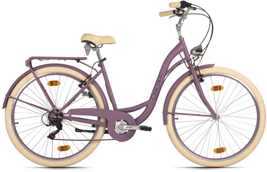 Dacapo Fiets DaCapo damesfiets 28'' Balloon 6 versnellingen 48 cm lila - 48 cm van Merkloos