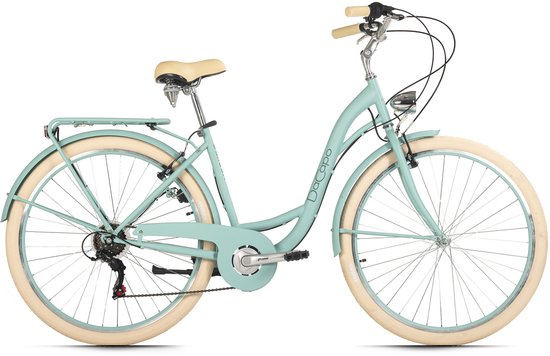 Dacapo Fiets DaCapo damesfiets 28'' Balloon 6 versnellingen 48 cm turkoois - 48 cm van Merkloos
