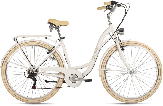 Dacapo Fiets DaCapo damesfiets 28'' Balloon 6 versnellingen 48 cm wit - 48 cm