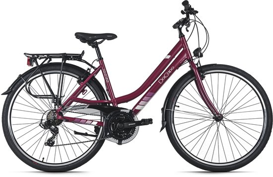 DaCapo Trekkingfiets Dames 28" Ravenna 50 Rood 21 Versnellingen Framemaat 48 cm