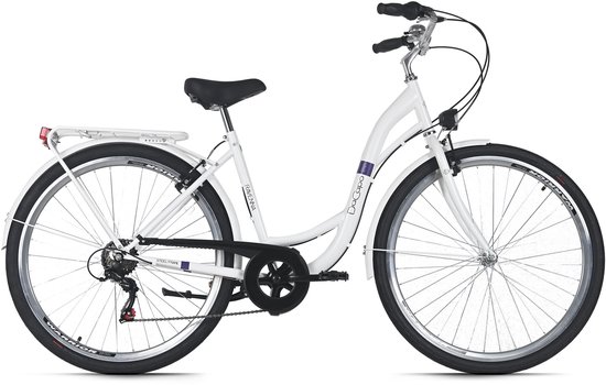 DaCapo Trekkingfiets Dames 28" Ravenna 6 Wit 6 Versnellingen Framemaat 48 cm