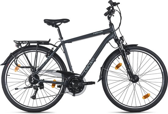 DaCapo Trekkingfiets Heren 28'' Firenze 200 Gris – 24 versnellingen, RH 53 cm, V-Brake van Merkloos