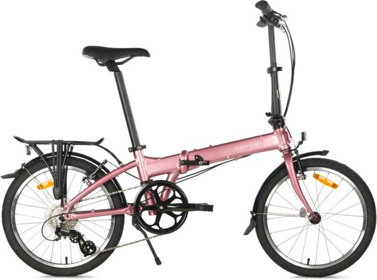 Dahon Mariner D8 - Vouwfiets - Metallic Roze / Mauve - 8-speed Shimano derailleur - V brakes - 20 inch wielen - voldoet aan nieuwe vouwfietsregels van de NS