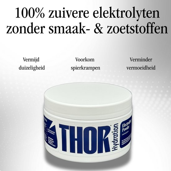 Daily Hydration - Electrolyte powder (100 portions - elektrolyten poeder) - Unflavoured, zero sugar - Thor Hydration