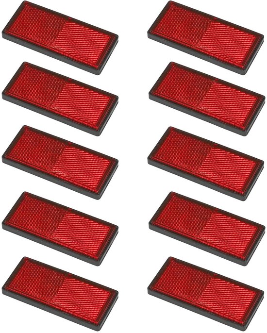 Dailygoods - Dailygoody - Achterreflectoren - Veiligheid - Rood - Fietsen - Verbeterde zichtbaarheid - Geschikt voor motoren en fietsen