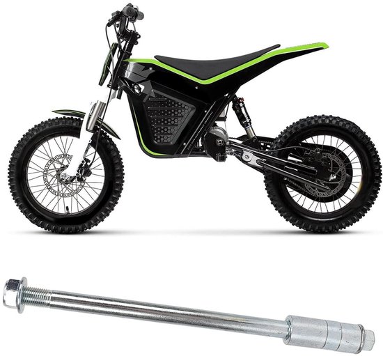Dailygoods - Dailygoody - Pit Bike Achterwielas - 12Mm - Staal Legering - 230Mm - Achteras Onderdelen - Geschikt voor Pit Pro Trail Crossmotor - Achteras