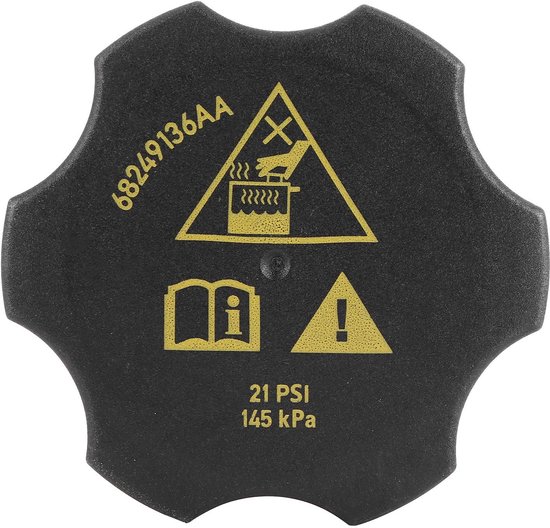 Dailygoods- Dop Expansievat Vervangend - Koelvloeistofreservoir - OEM-nummers 13502353/13502509/68249136AA - Geschikt voor ALLURE/CASCADA - Hoogwaardige ABS - Sterke luchtdichtheid - Koelvloeistofdop